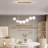 7 - Light Dimmable Bubble Glass Sputnik Modern Linear Chandelier