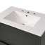 30" Bathroom Vanity With Ceramic Sink And Full-Extension Drawers, Soft Close Undermount Drawer Slides, Fluted Design-1563343939