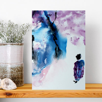 Contemporary Art Abstract Cherry Tree Spring Landscape Wall Art by Marina Nelson - Wrapped Canvas Print