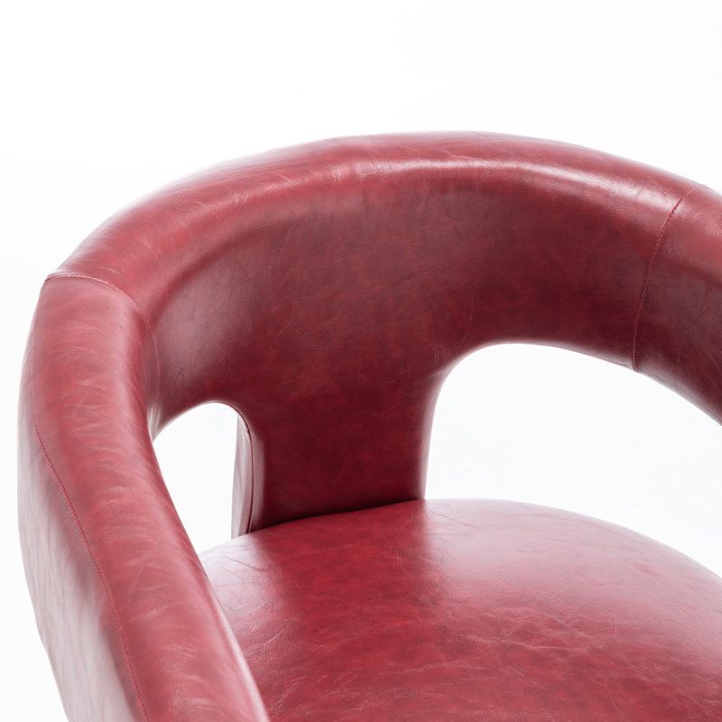 Chaises de salle à manger rembourrées Caleb, Rouge