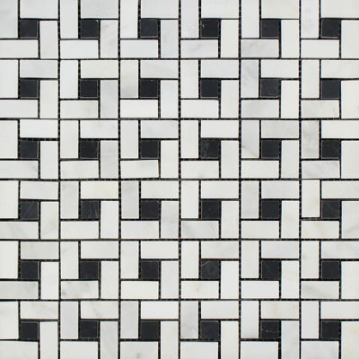 Marble Pinwheel Mosaic Wall & Floor Tile