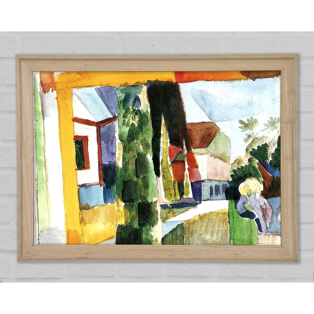 August Macke Unser Garten am See 5 - Einzelne Bilderrahmen Kunstdrucke