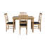 4 - Person Rubberwood Solid Wood Dining Set