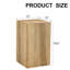 Table basse 12 x 12 x 19,6 en grain de bois naturel-703901360