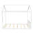 Queen Size Wooden House Bed With Headboard,White-1387314131
