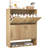 Slim Freestanding Shoe Cabinet, Narrow Fluted Shoe Storage Organizer with Removable Side Hooks-2004963227