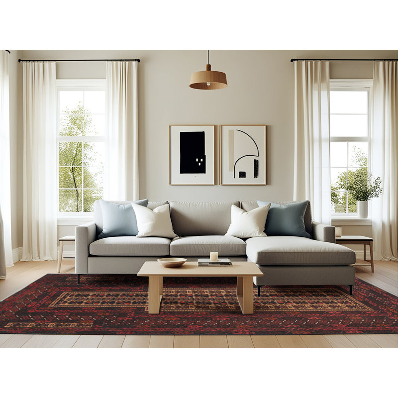 Oriental Indoor Rug, Rectangle 6' x 9'