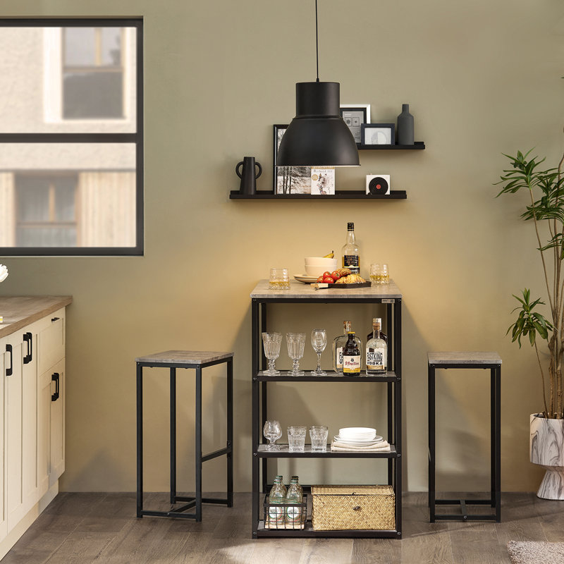Ginjiro 2 - Person Dining Set, Grey