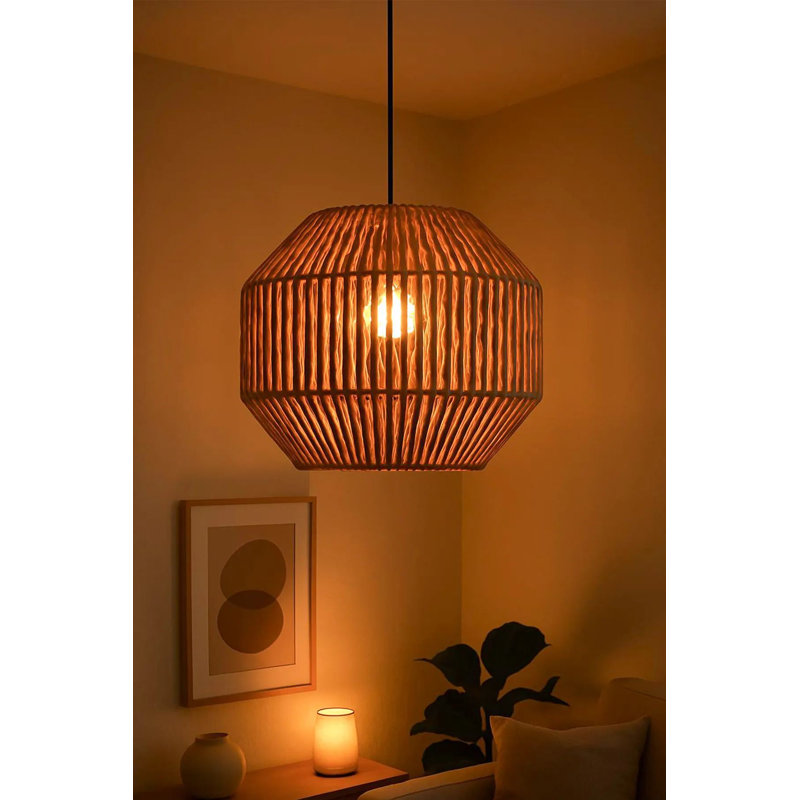 Lustre réglable élégant, structure en métal écru, 14,2 po x 10,6 po | Hauteur: 10,6 - 26,4 pouces | 1 x douille E27 (40 W maximum), luminaire élégant pour la maison et le bureau | IP20, ampoule non incluse
