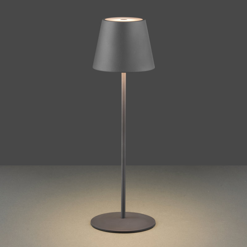 Faison 38cm Outdoor/indoor Rechargeable Cable free LED Buffet Lamp, Grey