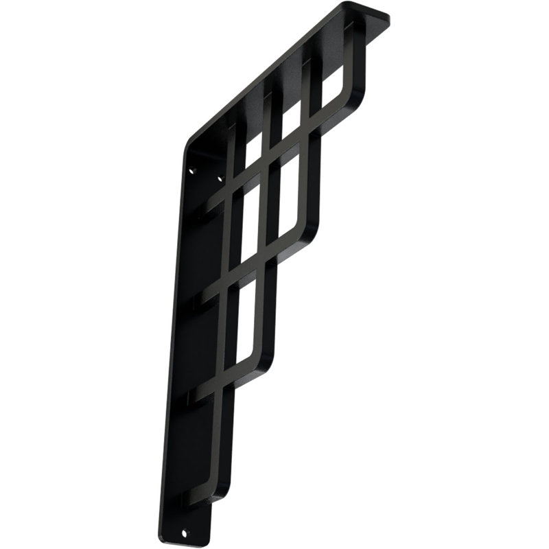 Support en fer forgé Diane, H 10 po x l 1,5 po x P 7,5 po, Noir