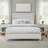 Eira Vale Full Transitional Upholstered Bed Frame with Decorative Nailhead Trim, Classic Turned Feet, and 800lb Capacity
