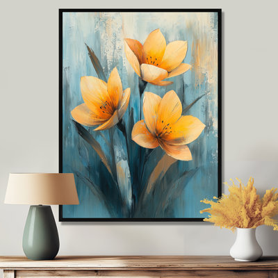 Silent Daffodil Minimalism Flowers III - Daffodils Wall Art