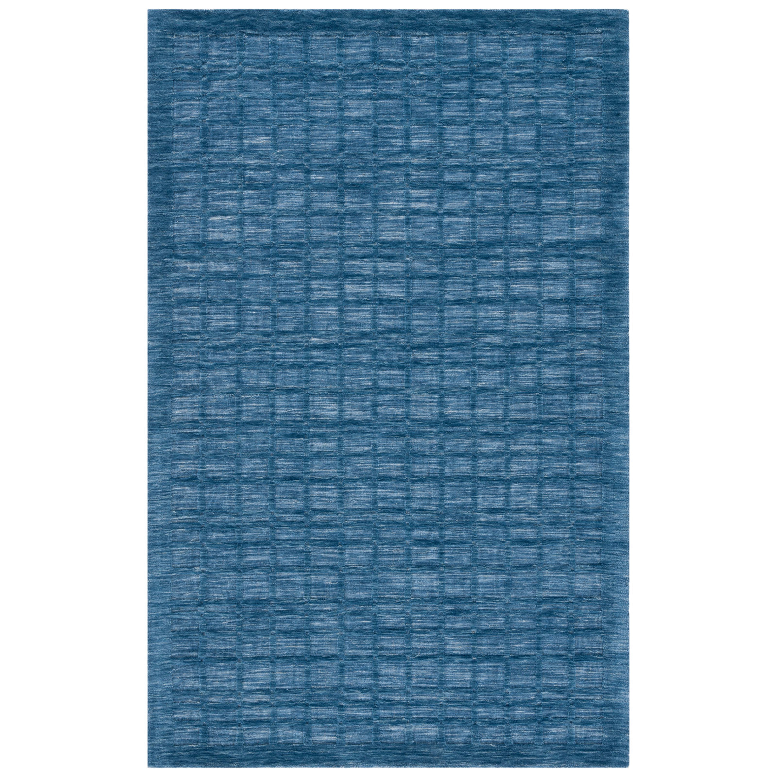 Caris Blue Hand-Loomed Geometric Rug, Rectangle 4' x 6'