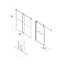 Porte de douche coulissante double H 56 po x l 76 po x H 76 po avec verre trempé de 10 mm -86215625