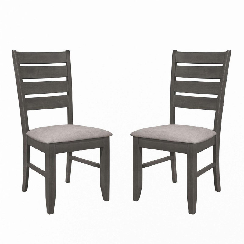 Ensemble de 2 chaises de salle à manger avec siège rembourré en tissu