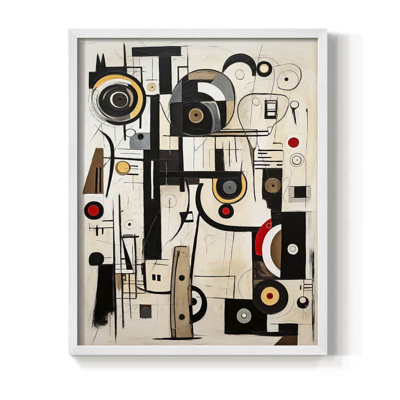 "ABSTRACT Series DII" par J Paul, Blanc / Blanc, H 21 po x l 17 po