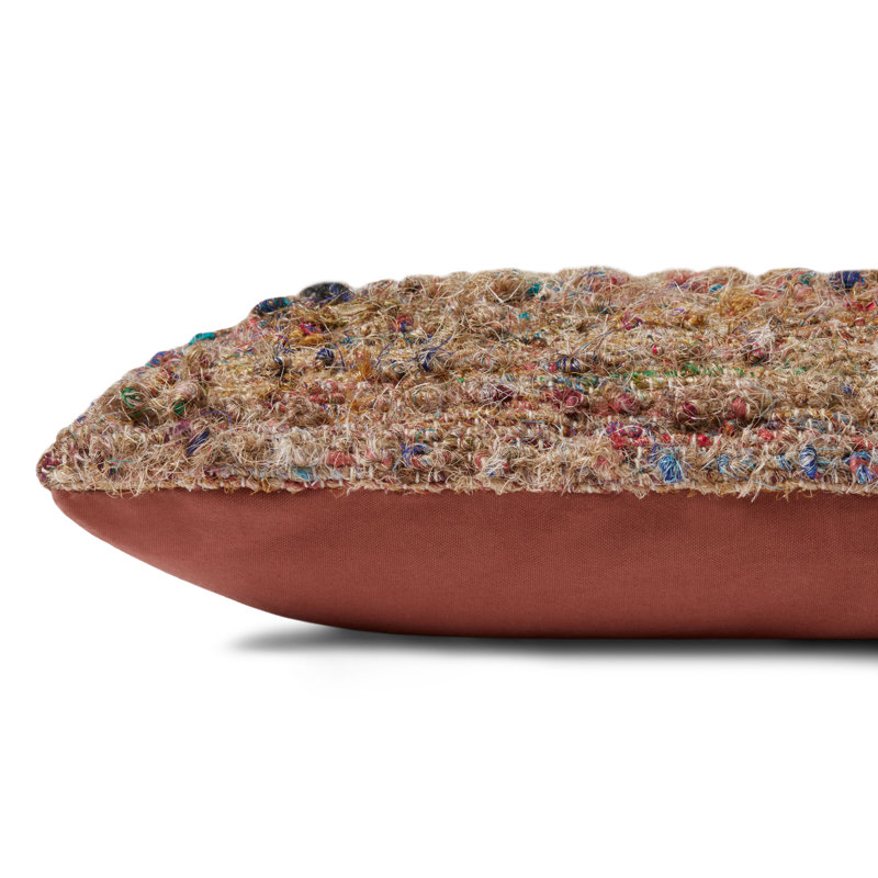 Multicolor Handwoven 13" x 35" Lumbar Pillow Cover