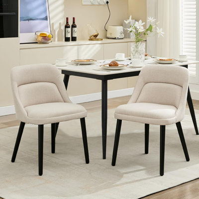 Upholstered Linen Lounge Chair