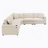 Sylvienne 106" Convertible L-Shaped Sectional Corner Sofa-2126516810
