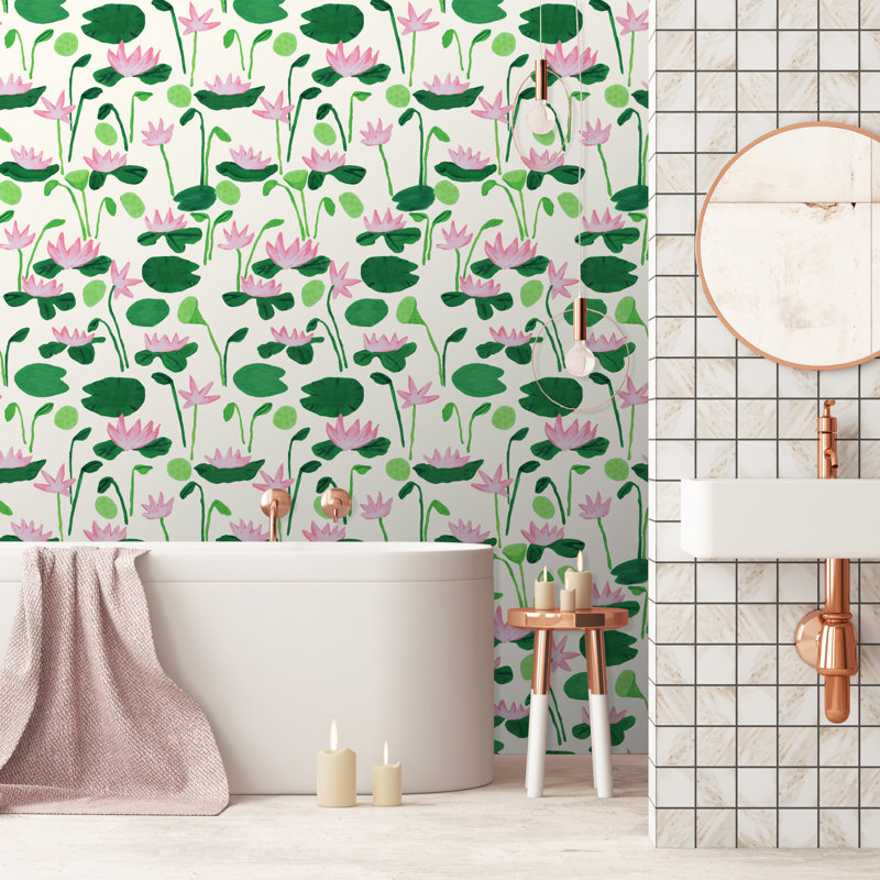 Susan Hable Floral Wallpaper Double Roll by Susan Hable, Off White