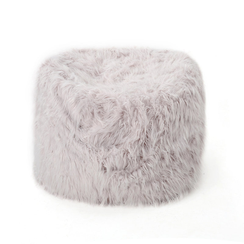 Pouf rond en fausse fourrure 5 pieds, Fausse fourrure lavande