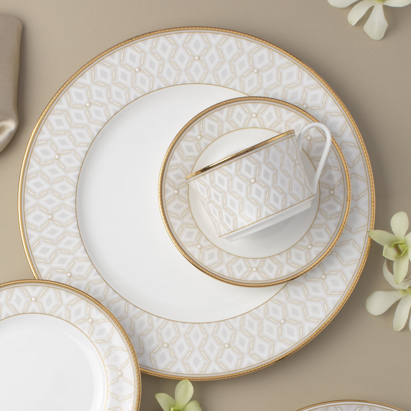 Noritake Noble Pearl Set of 4 Dinner Plates, 11"