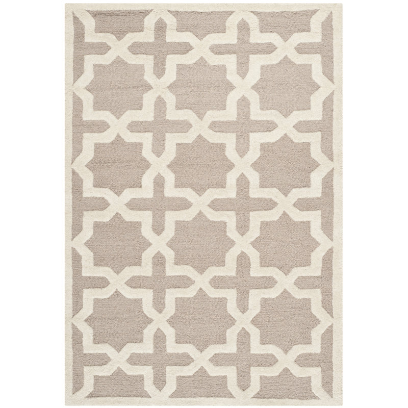 Igna Hand Tufted Wool Geometric Rug, Rectangle 5' x 8'
