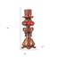 Porte-bougie de table 20 po brun et rouge