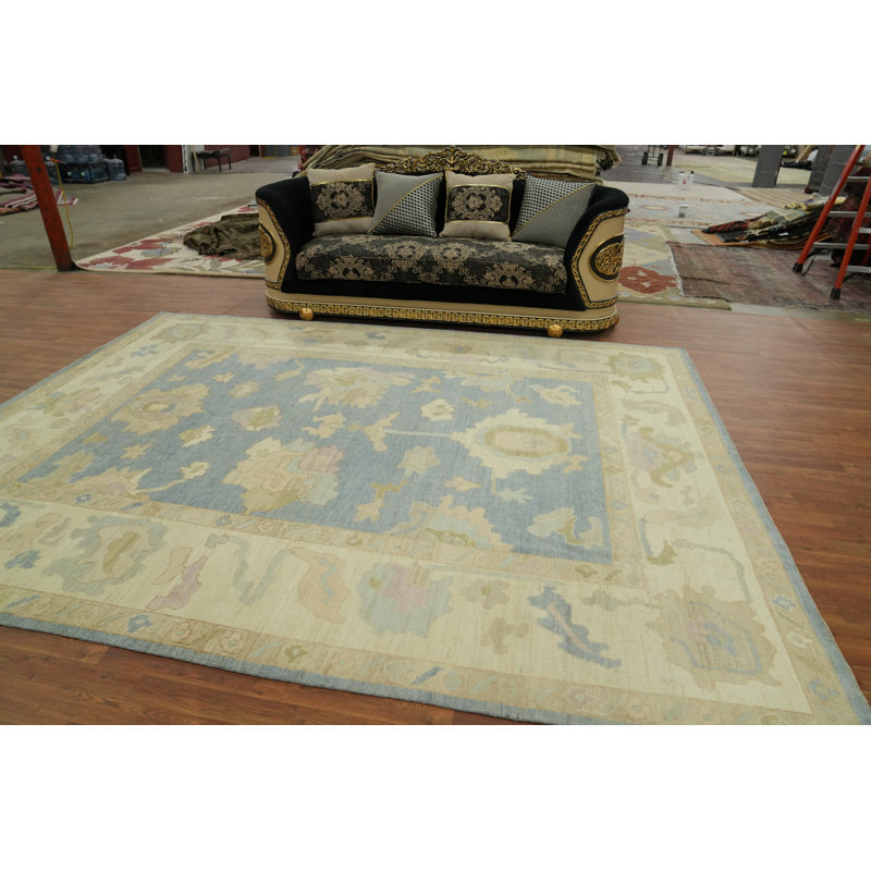 Tapis turc en laine fait à la main Oushak 9 x 12