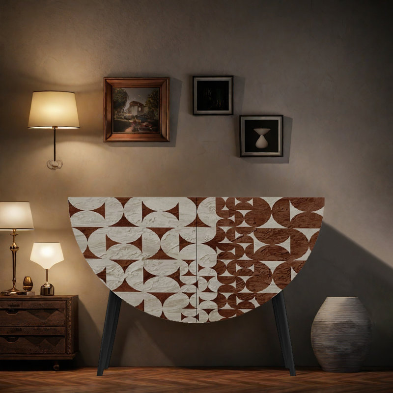 Modern simple geometric pattern decorative cabinet