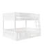 Lits superposés en bois peu encombrants avec rangement, conception blanche moderne pour maison familiale