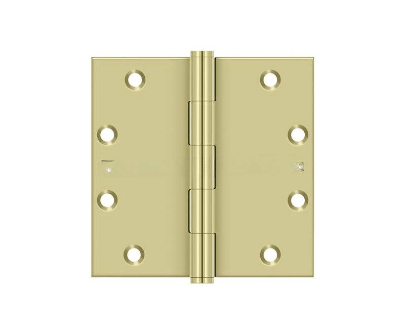 30'' x 30'' Brass Butt Bearing Hinge, Unlacquered Bright Brass