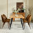Shivani 5-Piece Modern Dining Set with 63'' Wavy-Edge Table and Upholstered Chairs-105491105-105491104