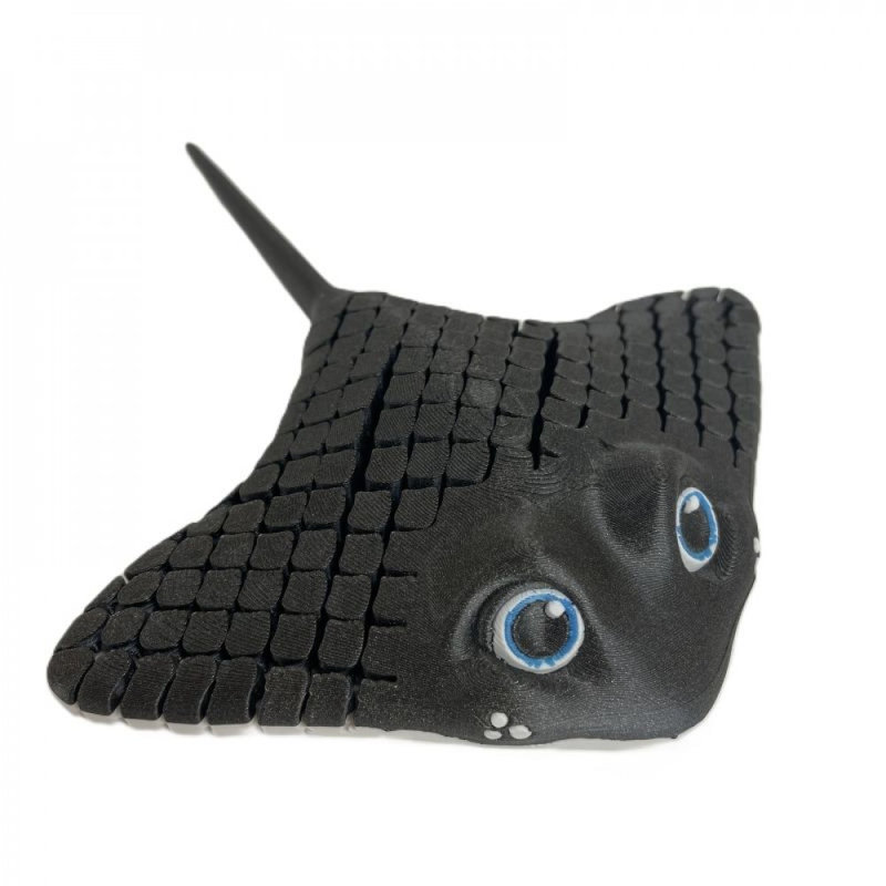 Figurine de raie manta imprimée en 3D, H 0,5 po x l 5,25 po x P 6,5 po