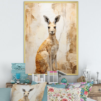 Minimal charmant kangourou sur toile