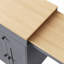 Îlot de cuisine 74,5 pouces avec table de salle à manger extensible, îlot de cuisine sur roulettes avec support à épices et 2 tiroirs, armoire à 4 portes, pour la cuisine, la salle à manger, gris (deux ensembles)