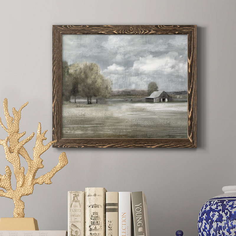 Country Quiet - Peinture sur toile encadrée, H 20 po x l 17 po x P 1,5 po, Noyer