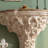 Brown+White Solid Wood Console Table