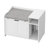 Litter Box Enclosure With Top Opening With Cushion, Cat Litter Box Furniture Hidden, Litter Box Hidden, Cat House, Privacy Cat Litter Box Cabinet(White)