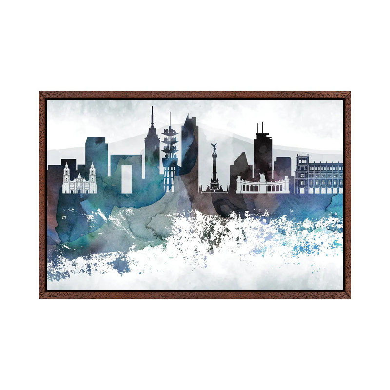 Mexico Bluish Skylines by WallDecorAddict - Wrapped Canvas Gallery-Wrapped Canvas Giclée, 66.04 cm H x 45.72 cm W