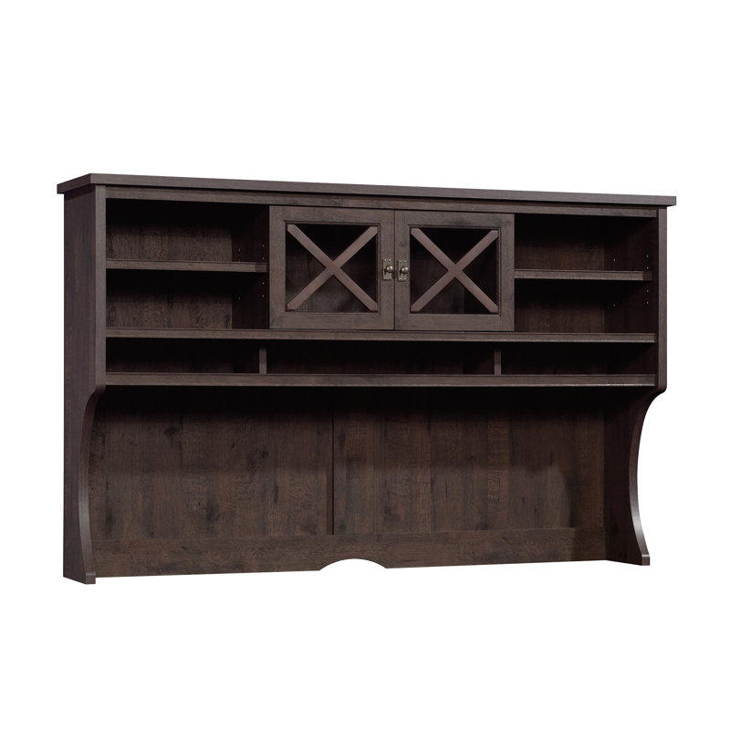 Huche en bois avec tablettes réglables, brun