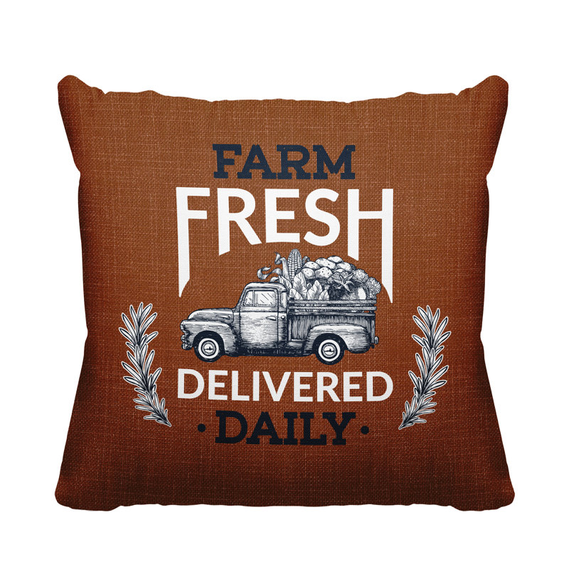 Coussin intérieur / extérieur Ringo Farm, L 17 po x H 17 po, H 15 po x l 15 po