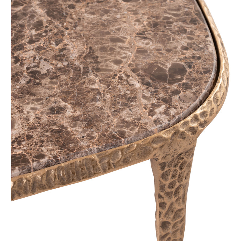 Table basse Astrid, Brown/Brass