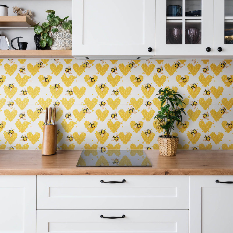 Nimitz 30cm x 30cm PVC Mosaic Tile in Yellow