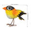 Décoration d'oiseaux 9 po - pinson doré