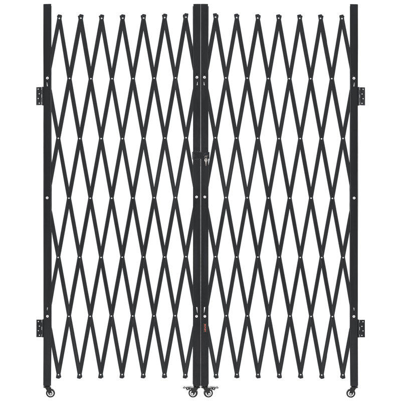 Double barrière de sécurité pliante et verrouillable, H 7 pi x l 11 pi