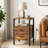 Pake 2 - Drawer 23.6" Tall Iron Nightstand with Storage and Built-In Outlets-75011535-132363138