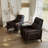 Edwin Solid Wood Upholstered Recliner Transitional Traditional Wide Armchair Faux Leather / Linen-1130967449
