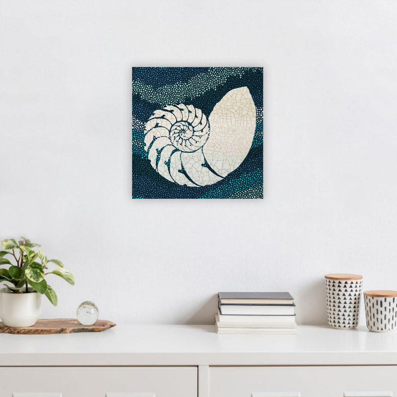 Impression sur toile bleue abstraite bleue sur toile de qualité supérieure 24 x 24 po